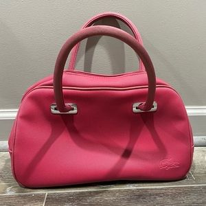 Pink Lacoste PVC Bowling Bag